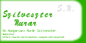 szilveszter murar business card